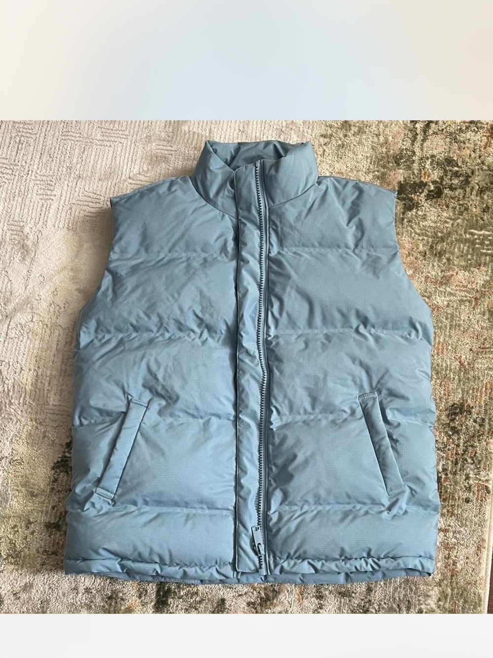 Light Blue Quilted Puffer Vest